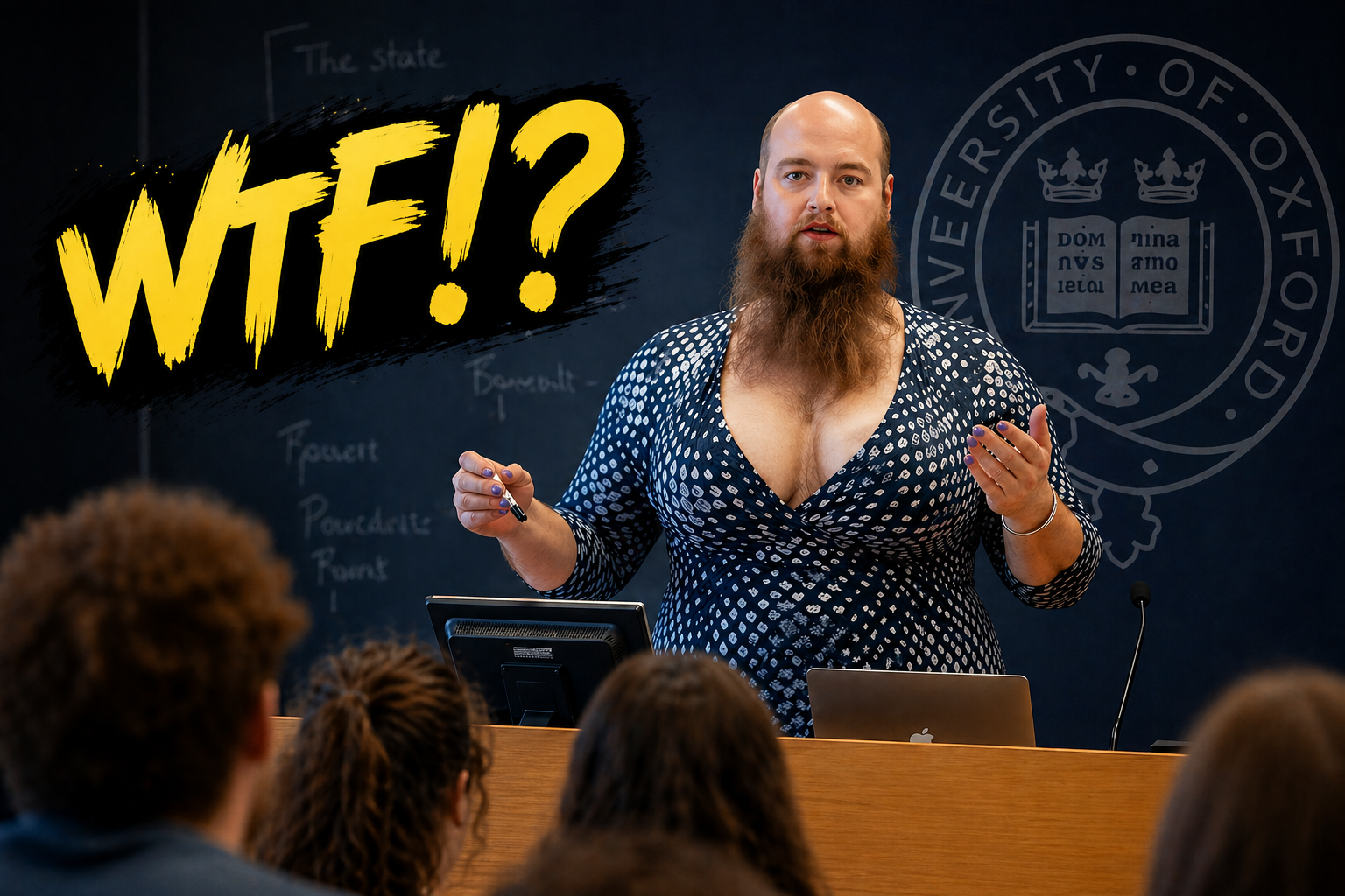 Oxford Lecturer Stuns Students With Unusual Classroom Appearance… Internet Has Questions